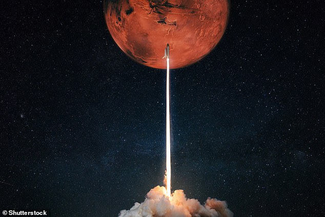 La NASA espera que los humanos tarden unos 500 días en llegar al Planeta Rojo, pero los ingenieros canadienses dicen que un sistema basado en láser podría reducir ese viaje a solo 45 días.  impresión del artista