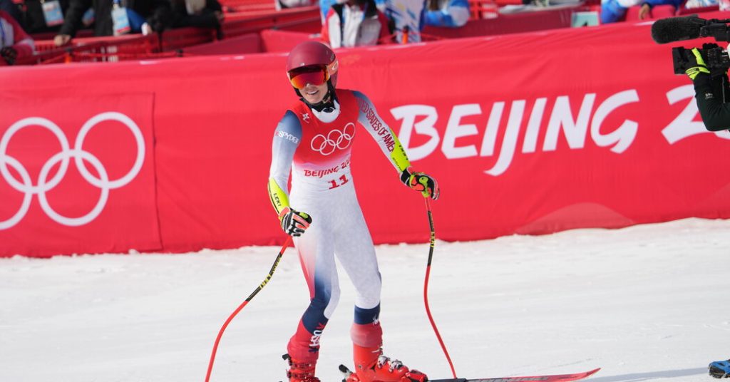 Michaela Schiffrin completa su primera carrera en estos Juegos Olímpicos, Super-G