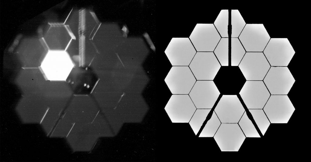 El espejo del telescopio espacial James Webb de la NASA supera las expectativas a medida que continúa la alineación
