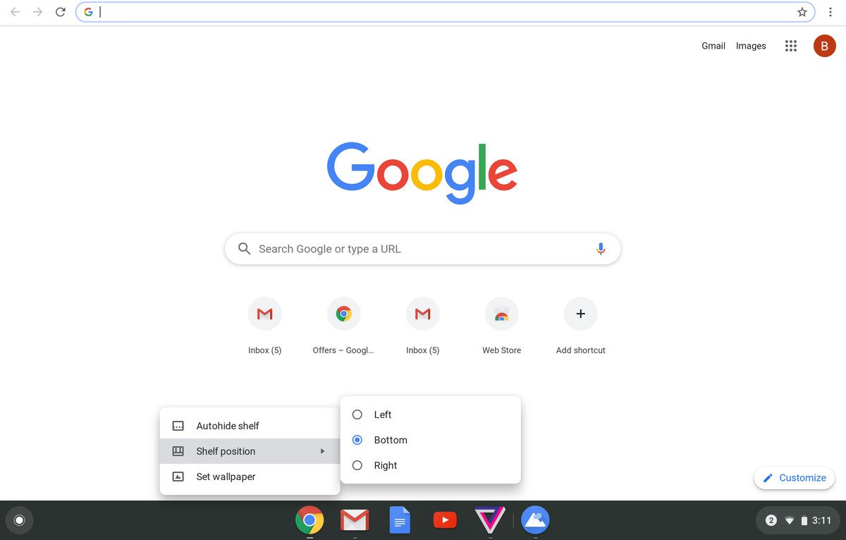 Personalisasi desktop Chromebook Anda