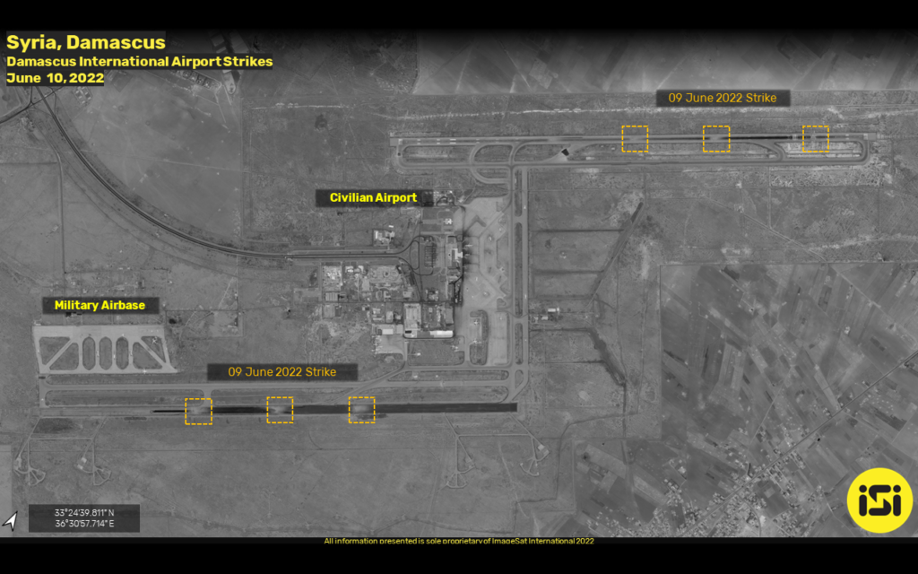 Rusia ataca a Israel, ya que las imágenes de satélite muestran el aeropuerto de Damasco "deshabilitado" después de la redada
