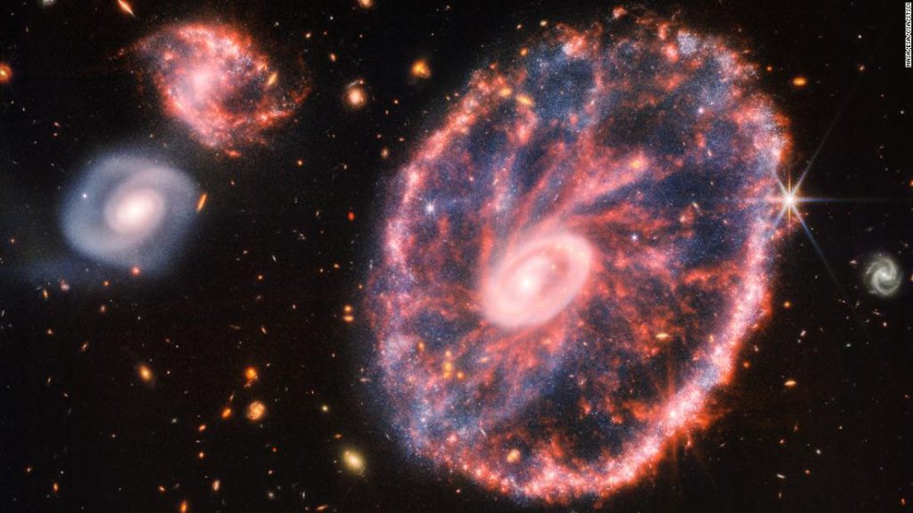 Imagen del telescopio Webb que revela la galaxia de la rueda de Cartwell