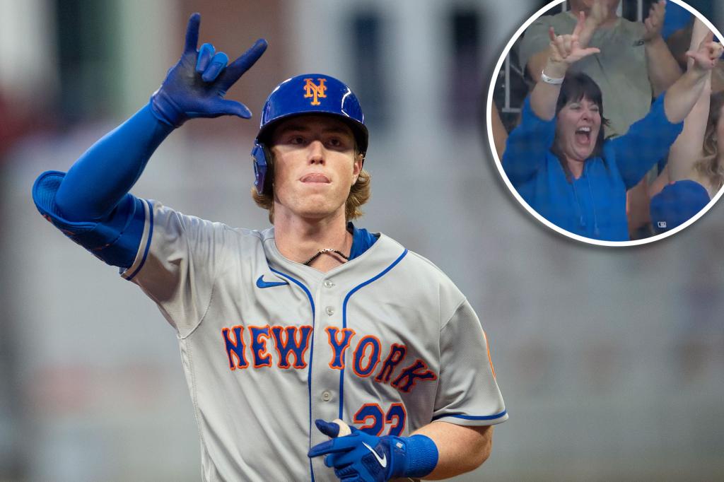 Brett Baty de los Mets compartió su primer momento corriendo con su madre
