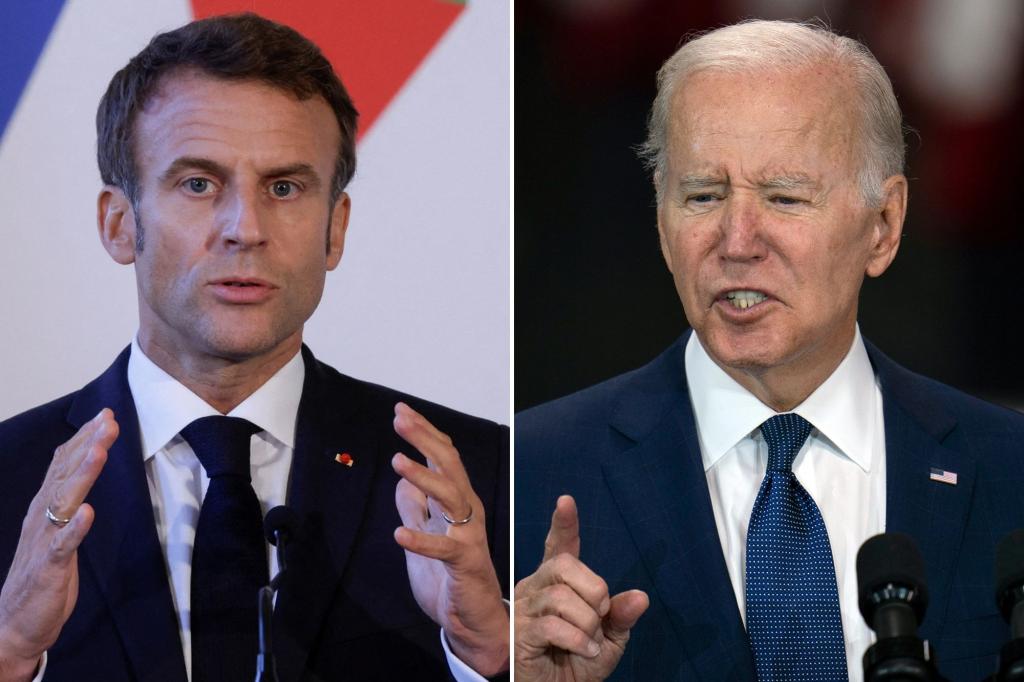 Emmanuel Macron regaña a Biden por advertir del "Armagedón"