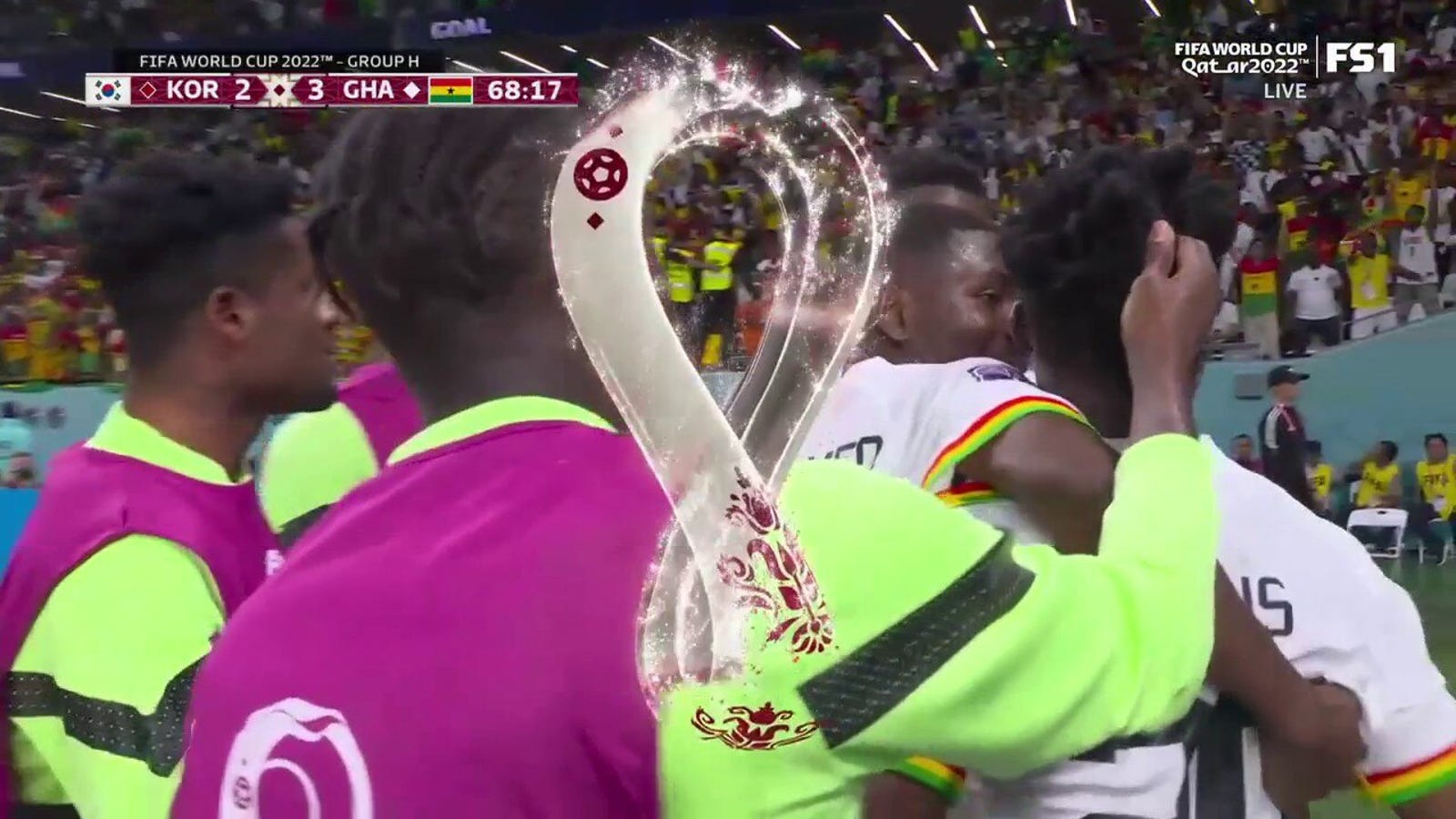 El ghanés Mohamed Kudus marca un gol contra la República de Corea en el minuto 68 |  copa del mundo 2022