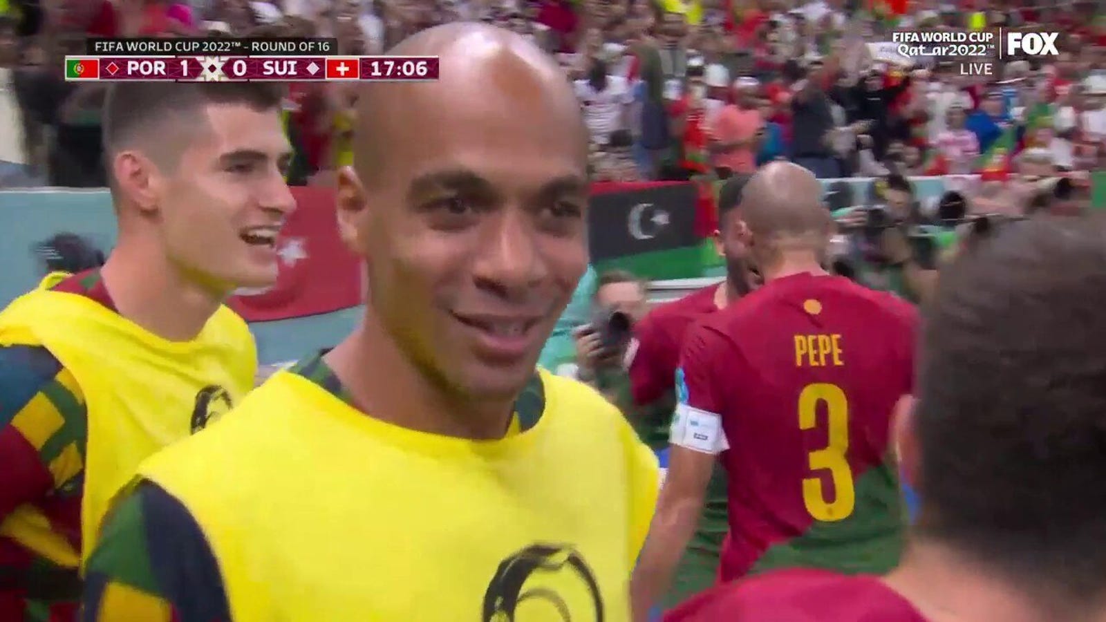 El portugués Goncalo Ramos marca un gol contra Suiza en 17 minutos