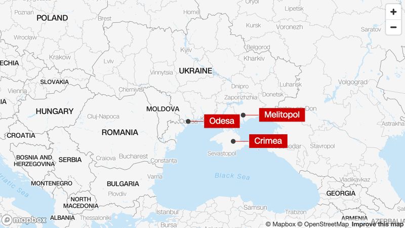 Ucrania lanza un ataque con misiles contra Melitópol ocupada por Rusia
