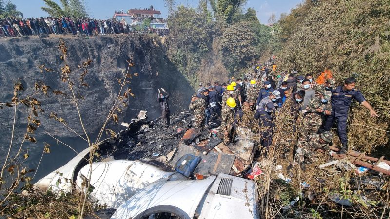 Accidente aéreo en Nepal: al menos 64 personas murieron cuando un avión de Yeti Airlines se estrelló cerca de la ciudad de Pokhara