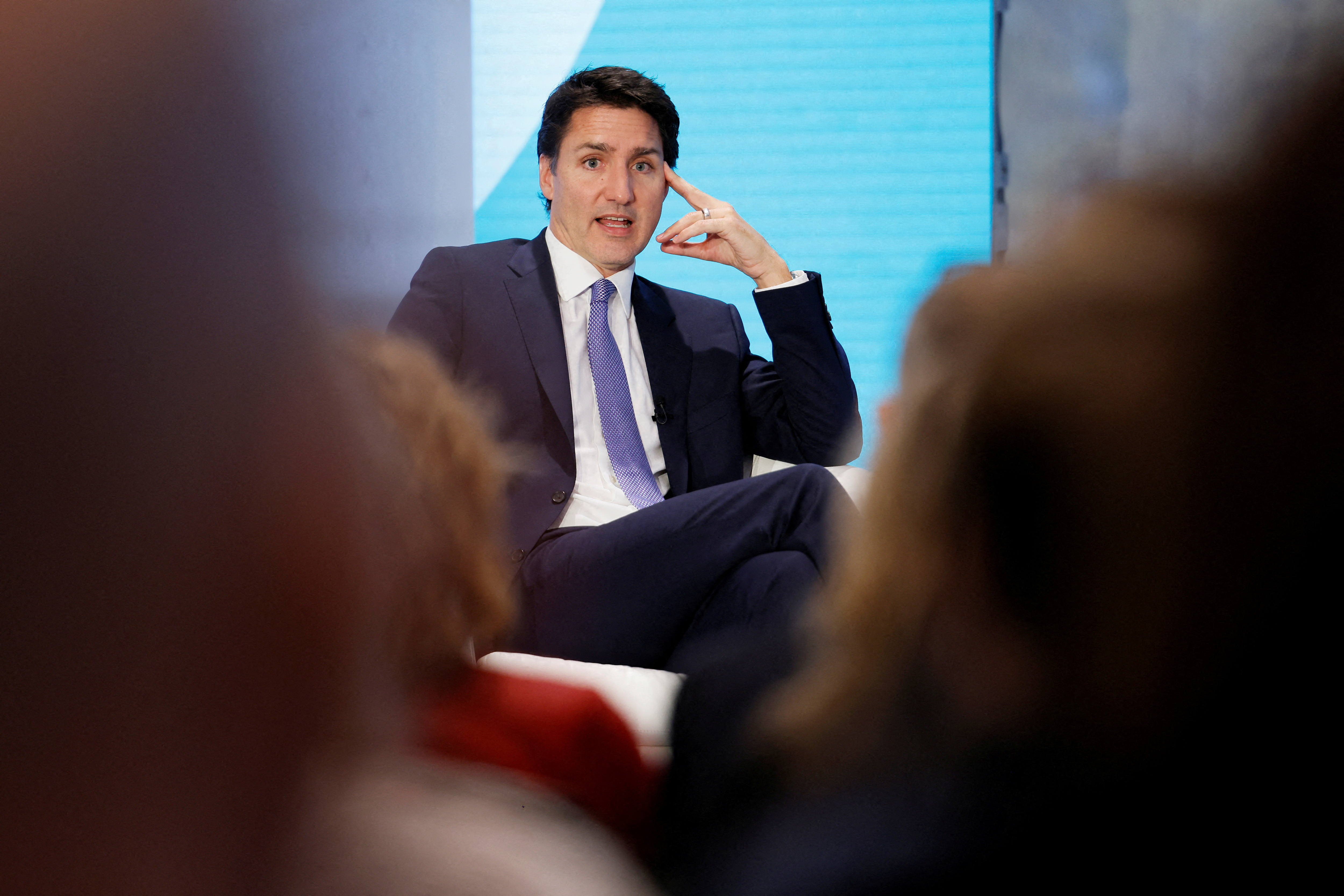 El primer ministro canadiense Justin Trudeau participa en la conferencia sobre cambio climático en Ottawa