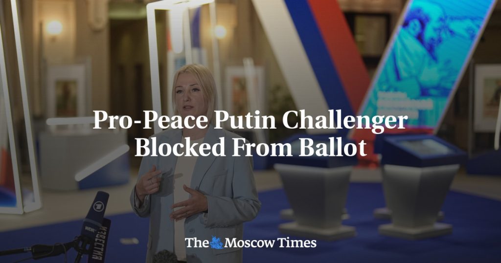 El rival pro paz de Putin excluido de las elecciones